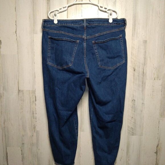 Old Navy O.G. Straight High Rise Secret-Slim pocket Jeans Size 20 Raw Hem - Picture 4 of 9